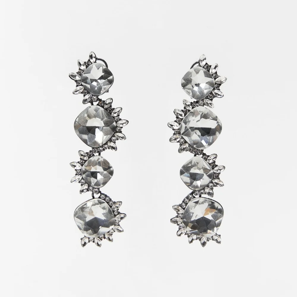 ZARA JEWEL earrings Silver NWT - Picture 2 of 4